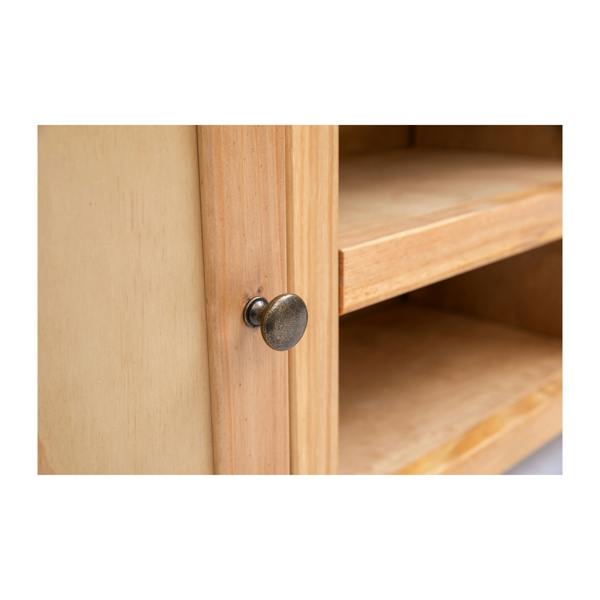 Cabinet Bits Lucca Waxed 2 Door TV Cabinet Brass Knob