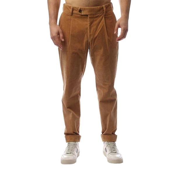 Boss Mens Perin Pleated Roll Up Trousers - White - 