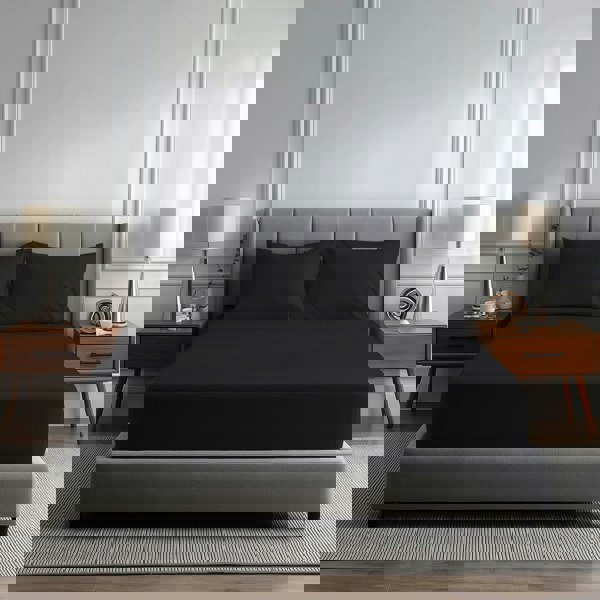 Snug City Luxury 200TC Soft Touch Fitted Sheet Bed Linen 40cm Extra Deep Skirt