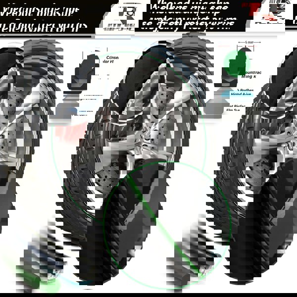 Dark Green Car Wheel Rim Protectors