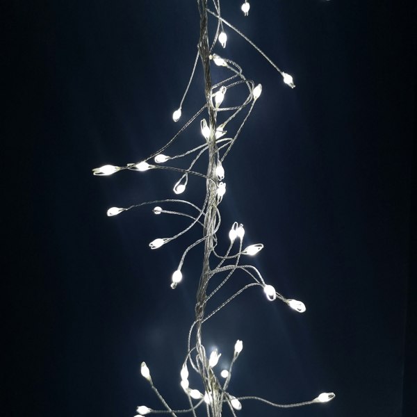Samuel Alexander 5.4m 860 LEDs Multi Action Ultra Bright Garland on Silver Wire in White