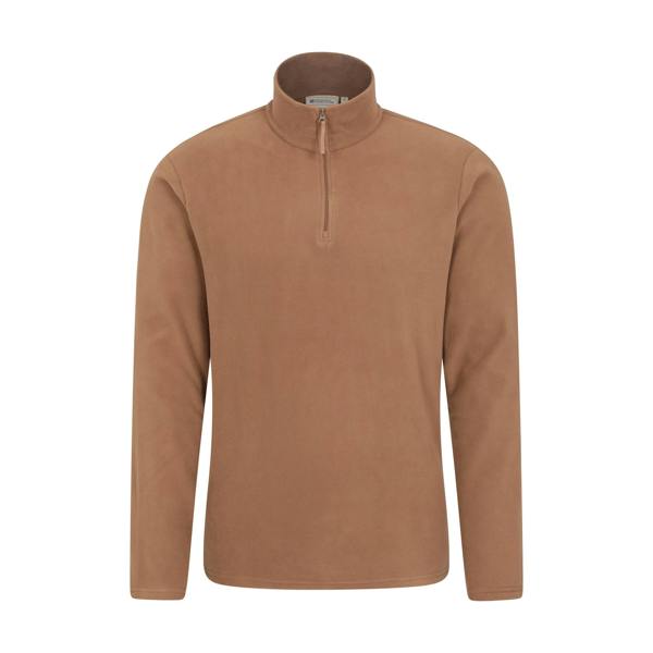 Mountain Warehouse Mens Camber II Half Zip Fleece Top - Beige - 