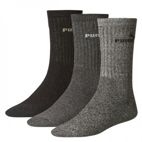 Puma Unisex Adults Crew Socks (Pack Of 3) - Grey