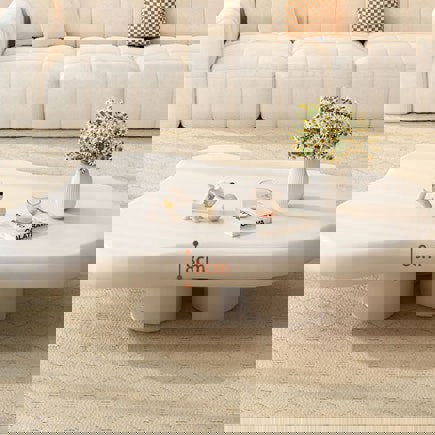 Quincy Coffee Table, Cream-Ritconcept-Rit Concept