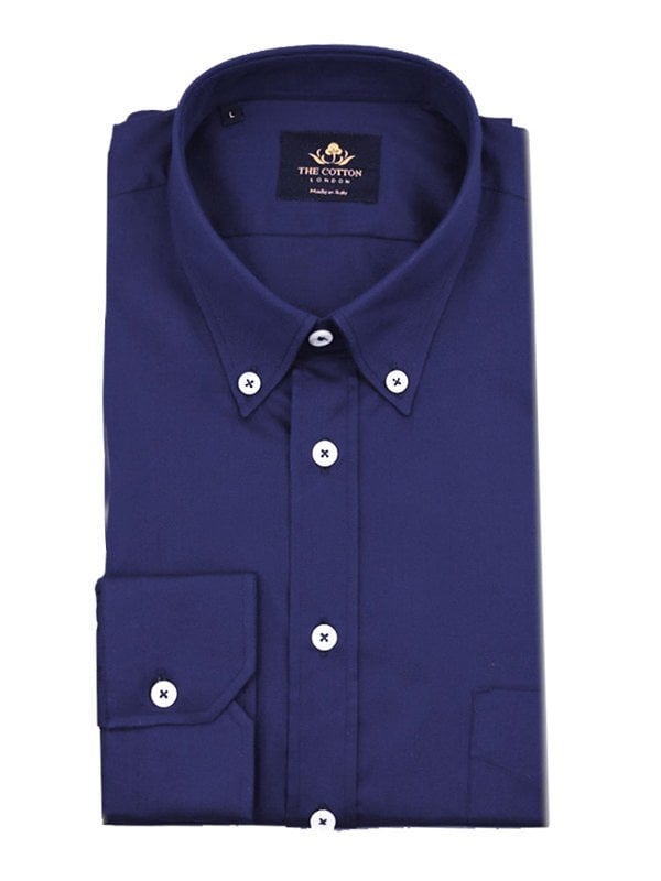 Thomas Mason Royal Oxford Navy Marine Shirt