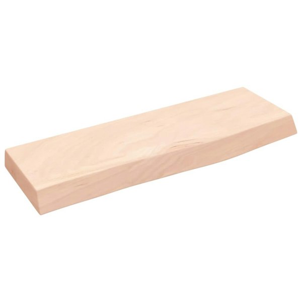 Berkfield Wall Shelf 60x20x4 cm Untreated Solid Wood Oak
