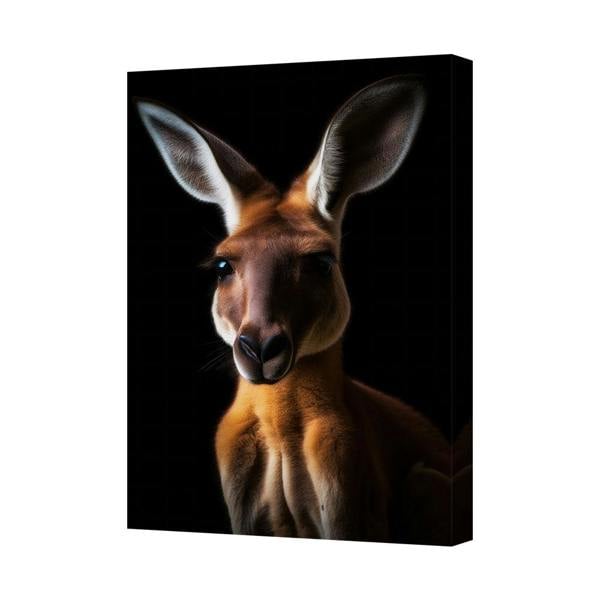 Benjamin Tate Design Kangaroo Portrait Canvas Wall Art Print Wildlife Gallery 6701
