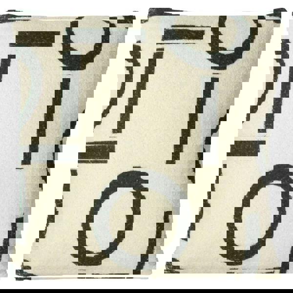 Furn Shearling Printed Cushion Cover - Black