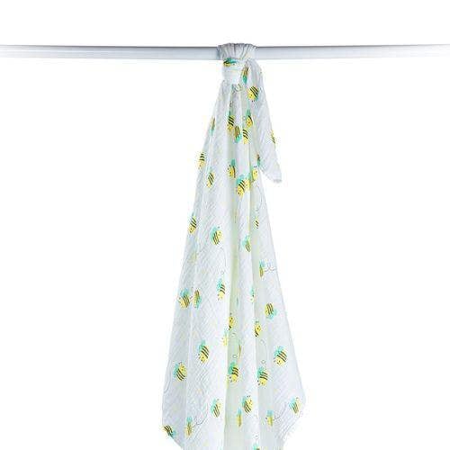 Lulujo - Large Muslin Swaddle - Bumbling Bee