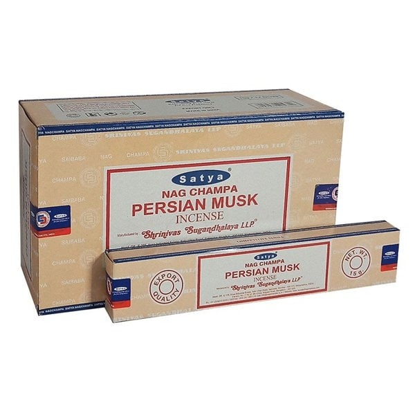 Serano Set of 12 Packets of Persian Musk Incense Sticks by Satya