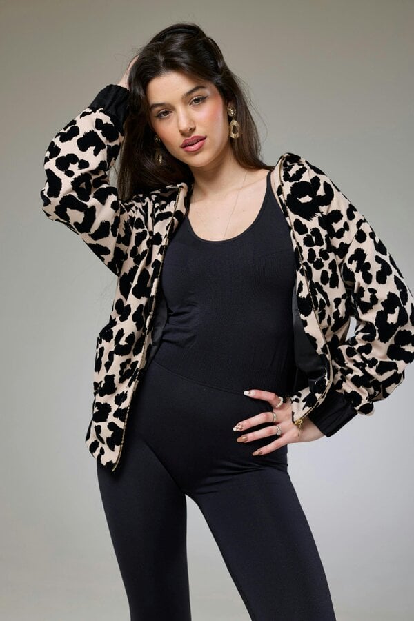 Lioness by TF Leopard Velvet Bomber Jacket