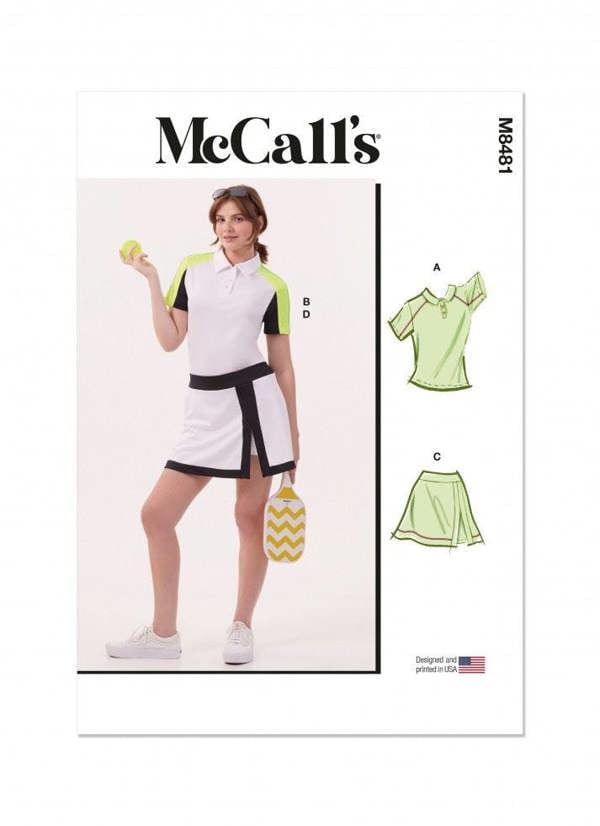 McCalls 8481 Paper Sewing Pattern – Women's Top, Shorts & Skirt, Intermediate