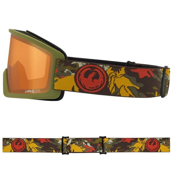 Dragon DX3 OTG - Leafy Camo with Lumalens Amber Lens