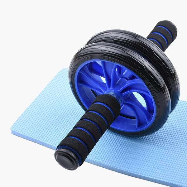 ENER-J 5 in 1 Home Training Ab Roller Wheel Kit Equipment, Fitness Invention Ab Roller Wheel Kit with Push-Up Bar Jump Rope, With Knee Pad