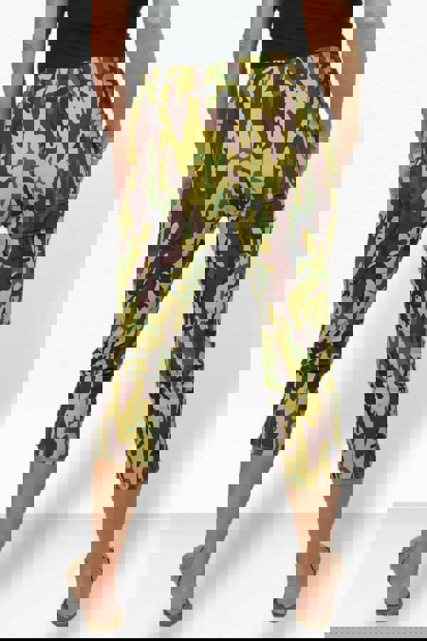 Paulo Due Women's Slim Leg Elastic Waist Cropped Trousers