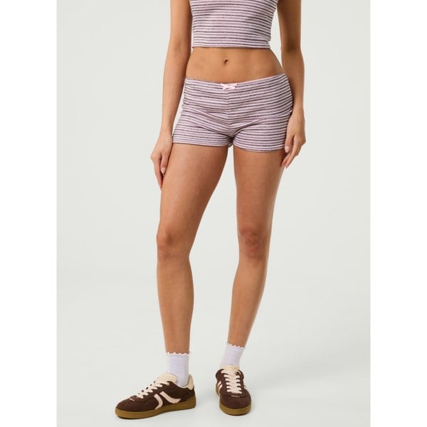 Pink Vanilla Jersey Stripe Shorts