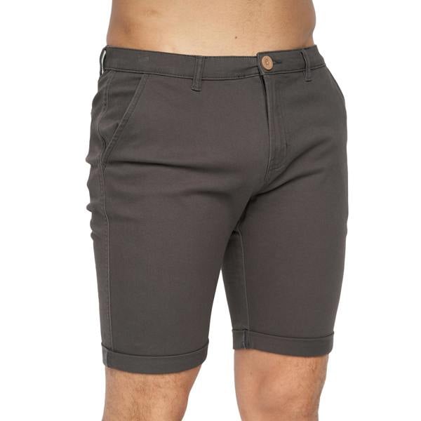 Crosshatch Mens Sinwood Chino Shorts - Charcoal - 
