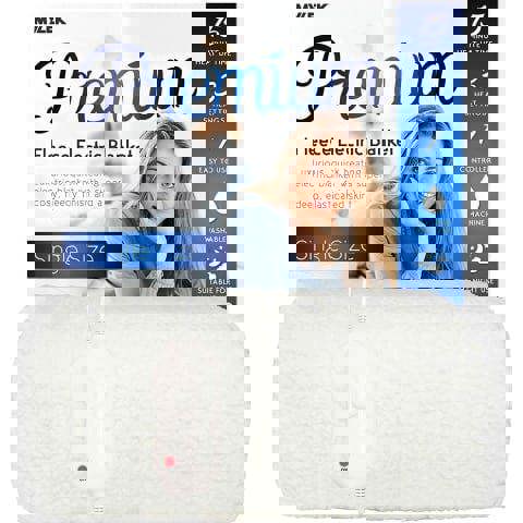 Mylek Electric Blanket Single Size Bed Premium Fleece Underblanket Dual Control with Elasticated Skirt