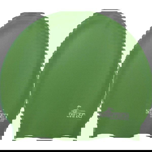 ONE SIZE Silicone Swim Cap - GREEN - Comfort Fit Unisex Swimming Hair Hat