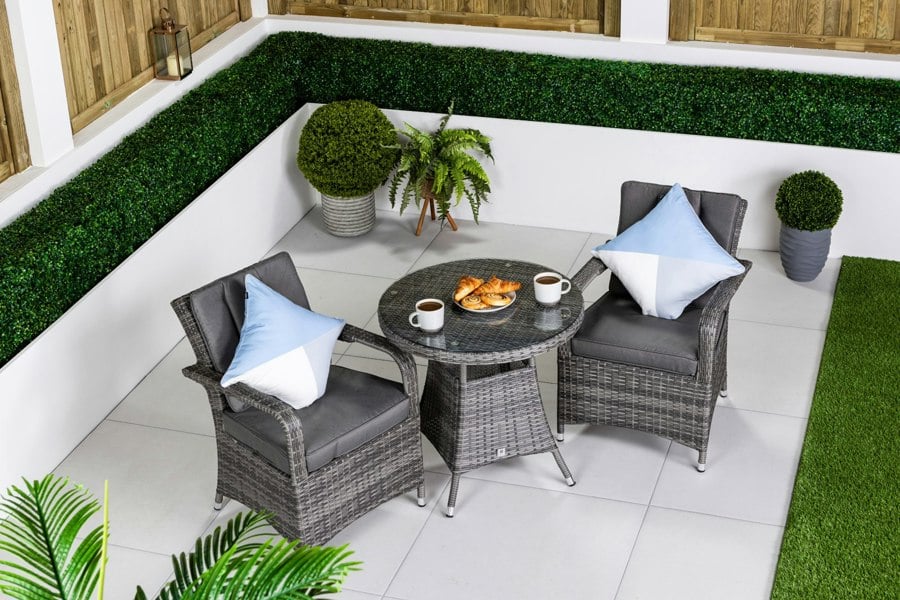 Giardino Arizona Rattan Garden Bistro Set Patio Table and Chairs