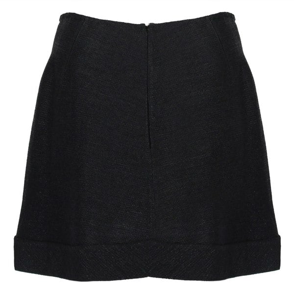 Alaia black raffia A-line Bora-Bora mini skirt