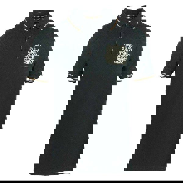 Aquascutum Unisex Adult Aldis Crest Polo Shirt - Black