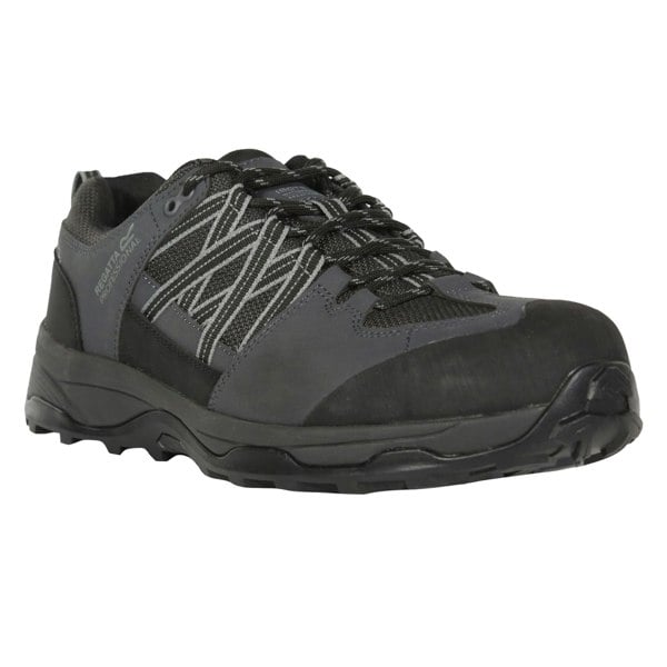 Regatta Men's Clayton Safety Trainers - Black/Briar