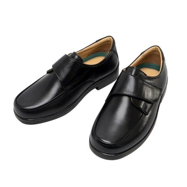 Roamers Mens Extra Wide Fitting Touch Fastening Casual Shoes - Black