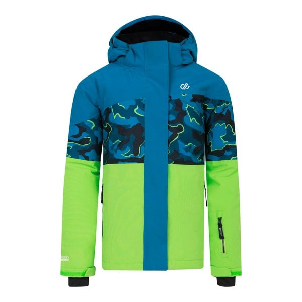 Dare 2B Childrens/Kids Humour III Camo Ski Jacket - Kingfisher Blue/Kingfisher Blue