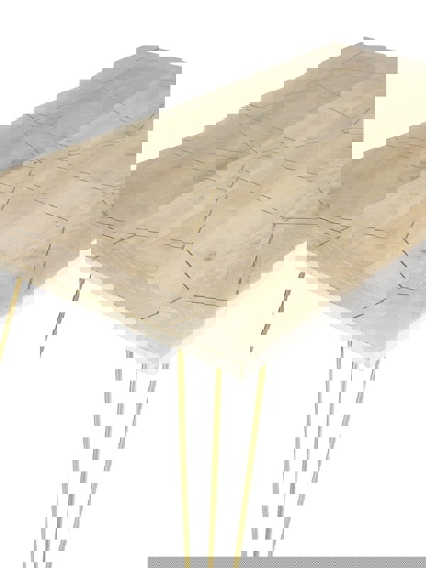 IH Design Rectangular 6 Seater Dining Table Barbuto Light Mango