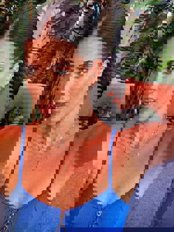 Luxe Tones Cleopatra 18ct Gold Plated Double Layered Charm Necklace