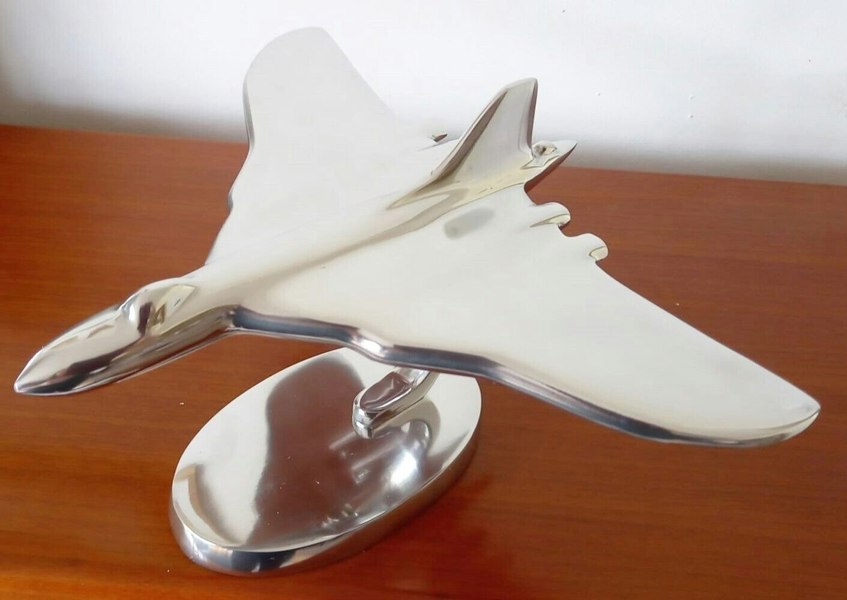 Inspirational Gifting RAF Vulcan Aeroplane Home Ornament Aluminium Plane Sculpture