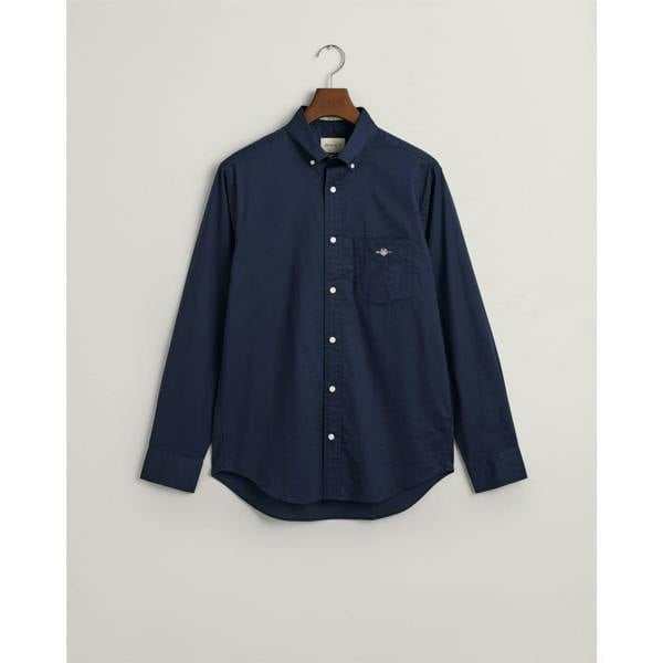 Gant Mens Poplin Shirt - Navy - 