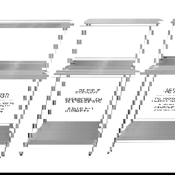 Kukoo 6ft Catering Bench With Single Over-Shelf