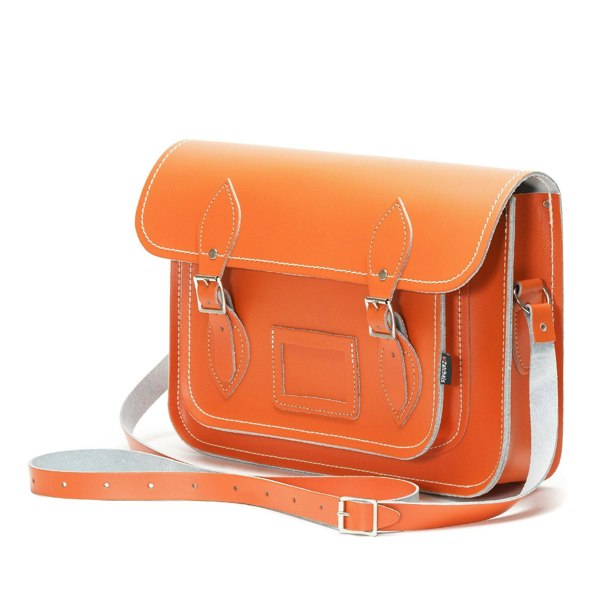 Zatchels Handmade Leather Satchel - Orange