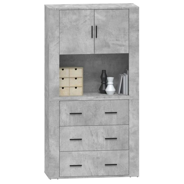 Berkfield Highboard Concrete Grey Engineered Wood