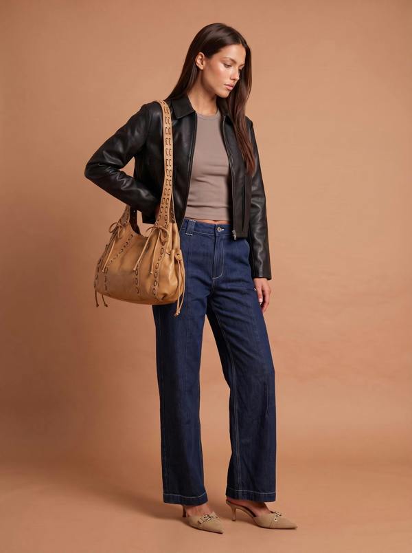 Urban Bliss Collared Straight Pu Jacket Black