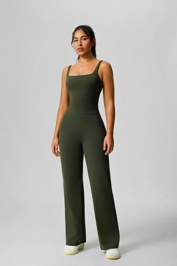 Anniou Yoga Sports Vest - Forest Green