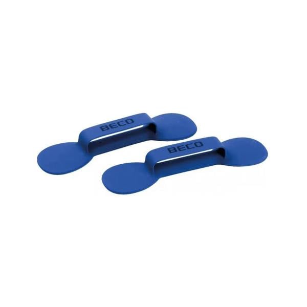 Blue BECO beco pet door handles with rounded ends for aqua aerobics exercise aid