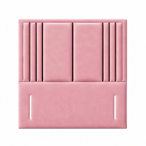 Great British Beds Valentina headboard with Contrast Border - Pink Plush
