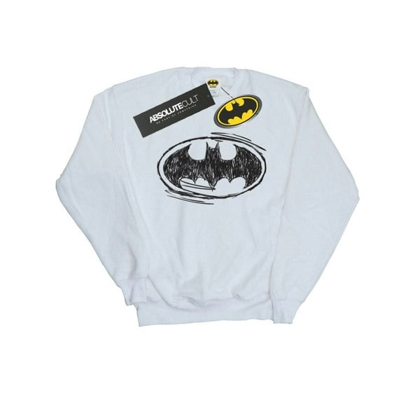 Batman Boys Sketch Logo Sweatshirt - White