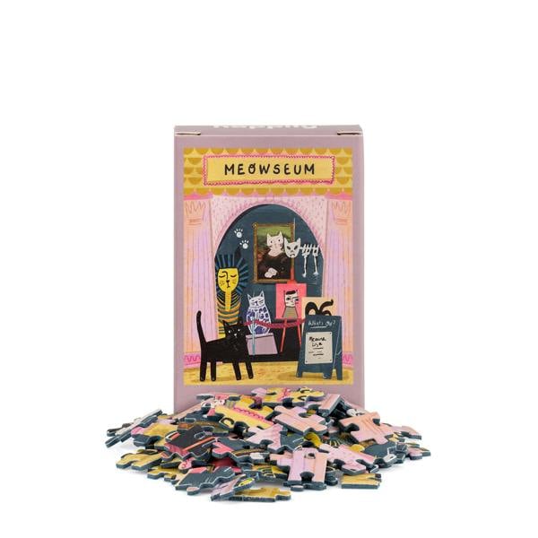 Happily Puzzles Meowseum  - 99 Piece Mini Jigsaw Puzzle