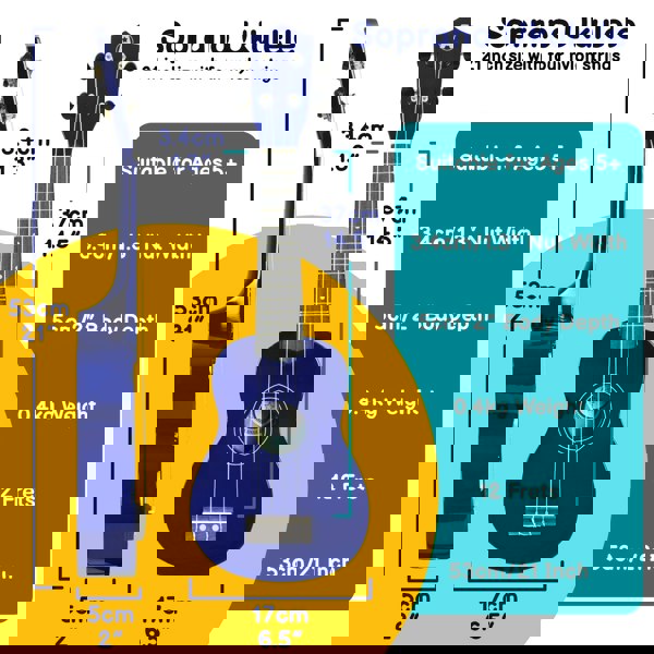A-Star Soprano Ukulele With Bag Ukuleles#Colour_Blue
