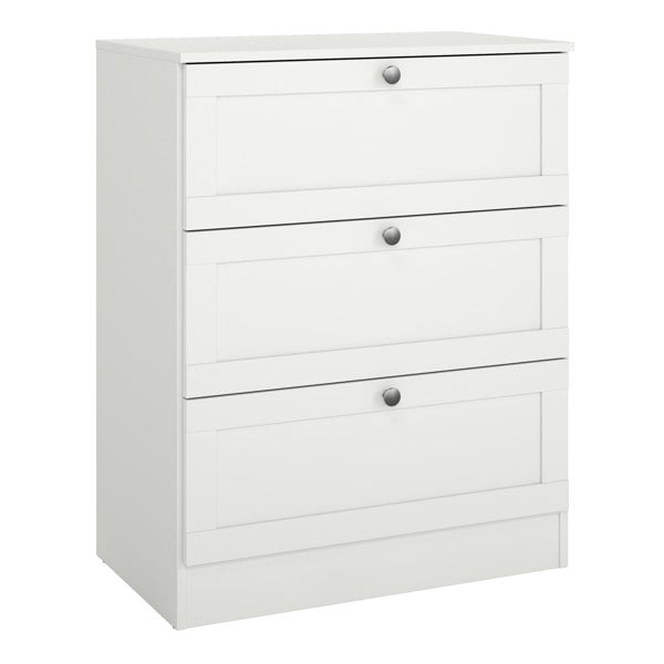 Furniture To Go Brande Chest with 3 Frame Drawers in White