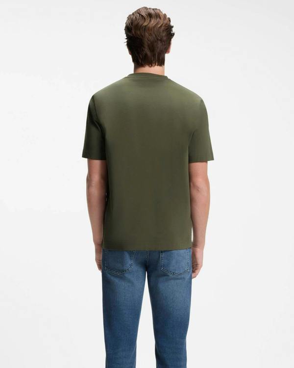 BOSS Orange TChup Mens Crew Neck Small Logo T-Shirt - Bright Green 325