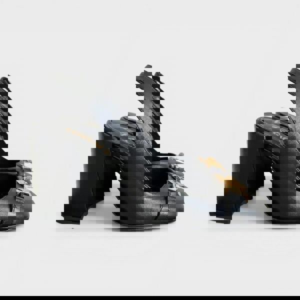 Versace Sling Back 85mm Leather Black