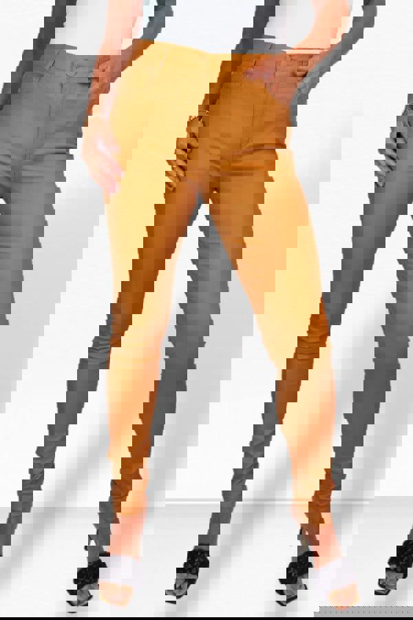 Paulo Due Womens Skinny Coated Leather Look Jeans