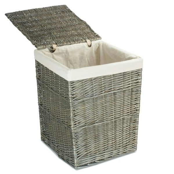 Wicker Square Laundry Basket