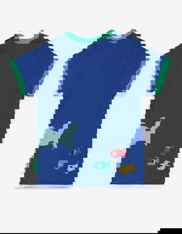 Organic Shark Applique T-Shirt - Toby Tiger UK Retail