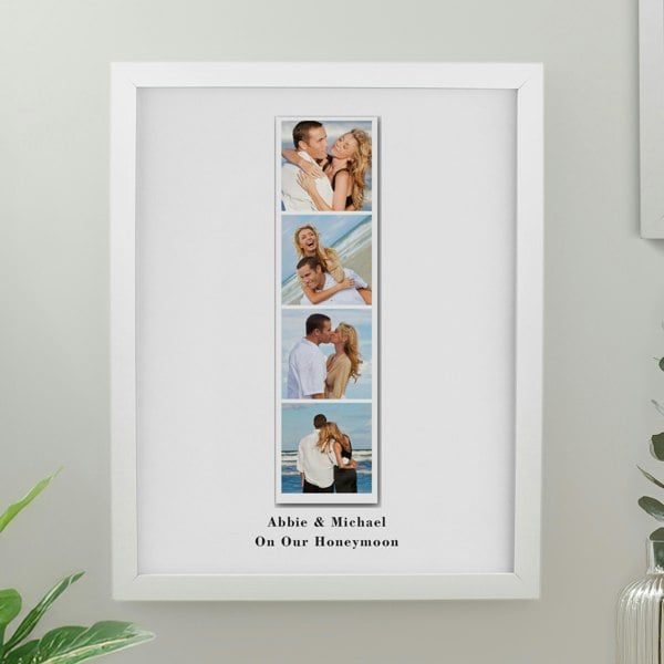 Personalised Memento Company Personalised Photo Upload Strip White Poster Frame